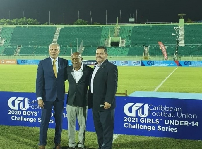 Vice-presidente di Caribbean Football Union presente na CFU 2020 Boys' U14 and 2021 Girls's U14 Challenge Series 